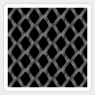 Grid Cube Geometric Dark Pattern Magnet